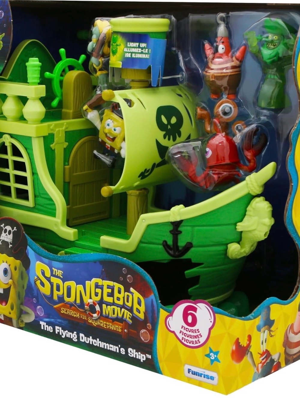 Nickelodeon SpongeBob Flying Dutchman Ship Playset - Bright Green, Yellow